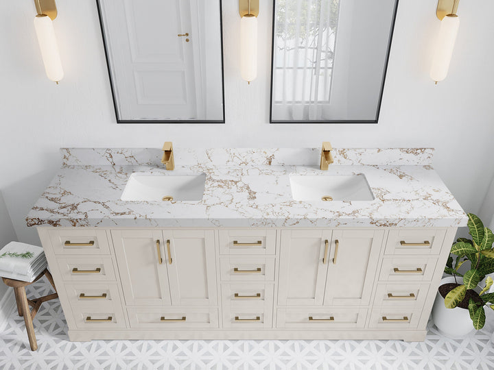 Boston 84 in. W x 22 in. D Double Sink Bathroom Vanity - photo 36