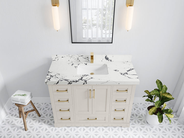 Boston 48 in. W x 22 in. D Single Sink Bathroom Vanity - photo 38