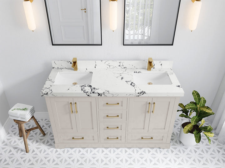Boston 60 in. W x 22 in. D Double Sink Bathroom Vanity - photo 38