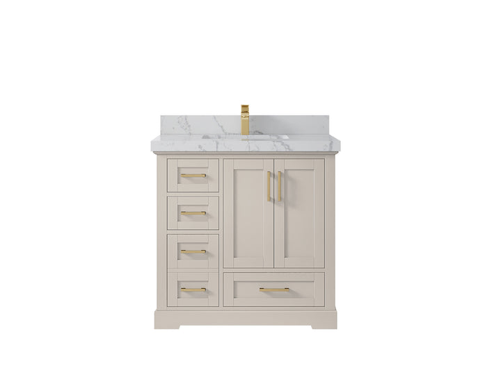 Boston 36" W x 22" D Center Sink Vanity for Modern Bathroom Spaces - photo 40