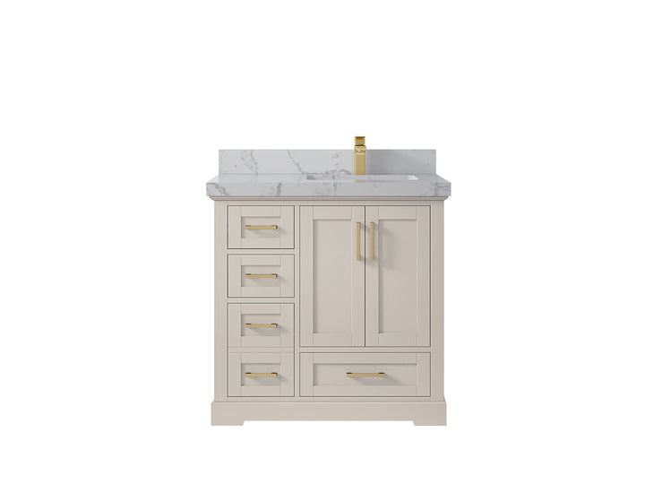 Boston 36 in. W x 22 in. D Right Offset Sink Bathroom Vanity - photo 41