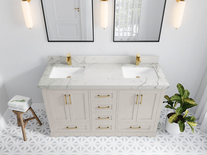 Boston 60 in. W x 22 in. D Double Sink Bathroom Vanity - photo 40