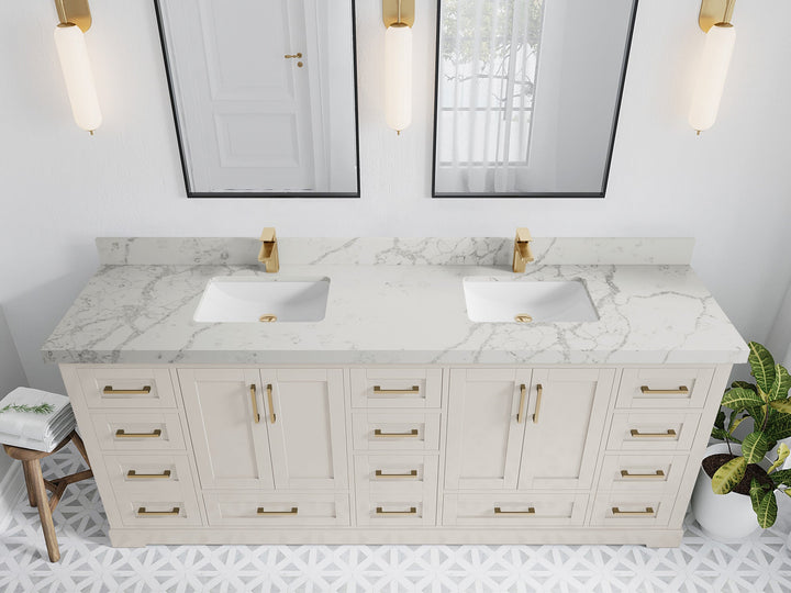 Boston 84 in. W x 22 in. D Double Sink Bathroom Vanity - photo 40