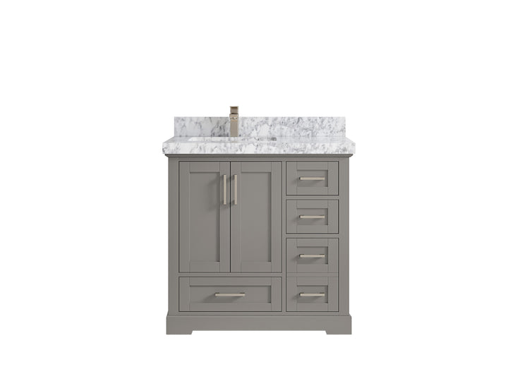 Boston 36 in. W x 22 in. D Left Offset Sink Bathroom Vanity - photo 14