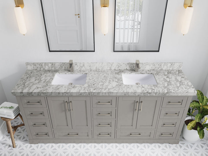 Boston 84 in. W x 22 in. D Double Sink Bathroom Vanity - photo 13