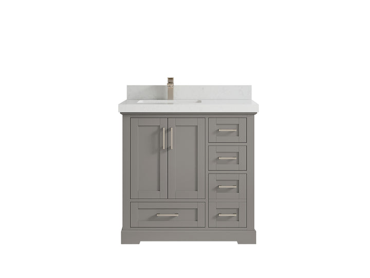 Boston 36 in. W x 22 in. D Left Offset Sink Bathroom Vanity - photo 16