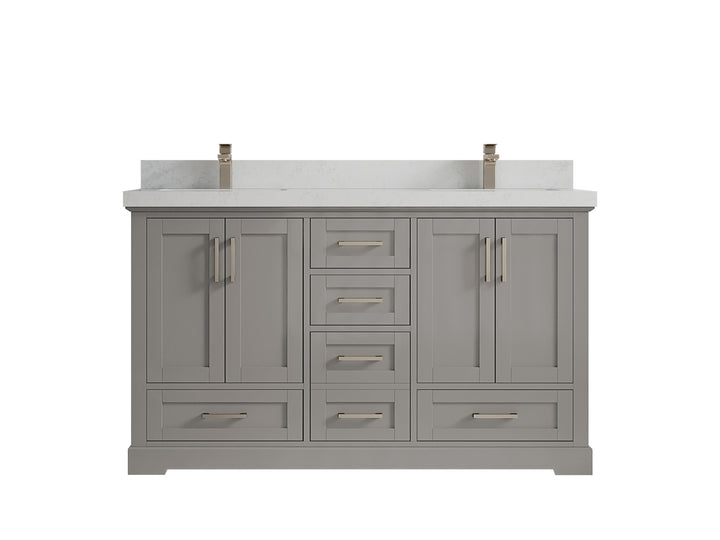 Boston 60 in. W x 22 in. D Double Sink Bathroom Vanity - photo 16
