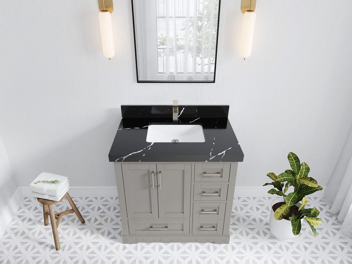 Boston 36 in. W x 22 in. D Center Sink Bathroom Vanity - photo 16