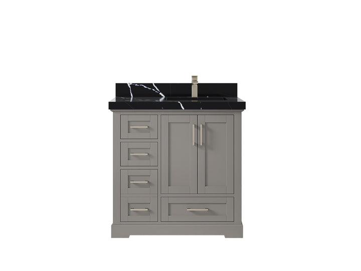 Boston 36 in. W x 22 in. D Right Offset Sink Bathroom Vanity - photo 18