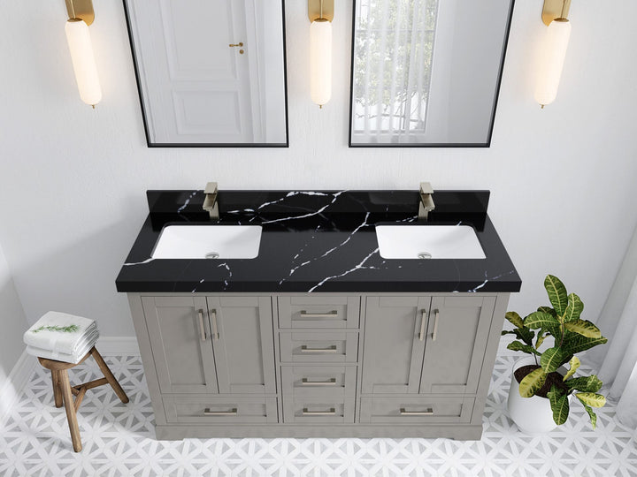 Boston 60 in. W x 22 in. D Double Sink Bathroom Vanity - photo 17