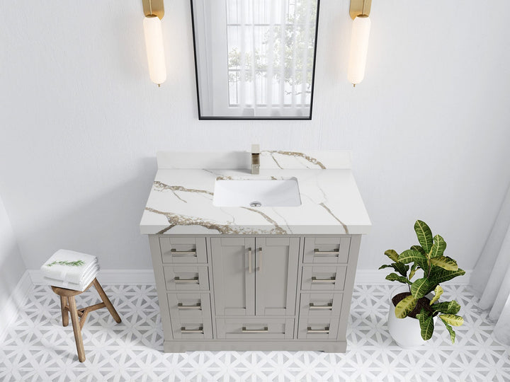 Boston 42 in. W x 22 in. D Single Sink Bathroom Vanity - photo 19