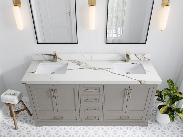 Boston 72 in. W x 22 in. D Double Sink Bathroom Vanity - photo 19