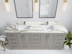 Boston 84 in. W x 22 in. D Double Sink Bathroom Vanity - photo 19