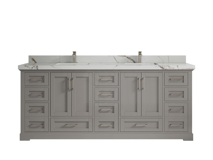 Boston 84 in. W x 22 in. D Double Sink Bathroom Vanity - photo 20
