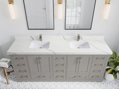 Boston 84 in. W x 22 in. D Double Sink Bathroom Vanity - photo 21