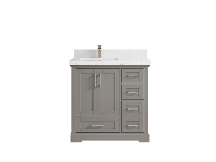 Boston 36 in. W x 22 in. D Left Offset Sink Bathroom Vanity - photo 24