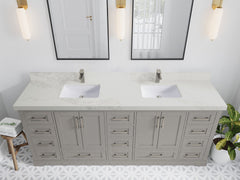 Boston 84 in. W x 22 in. D Double Sink Bathroom Vanity - photo 23