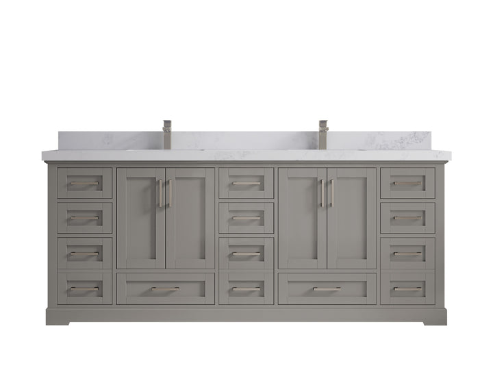 Boston 84 in. W x 22 in. D Double Sink Bathroom Vanity - photo 24