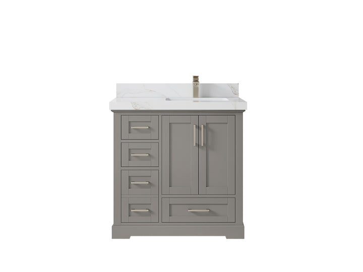 Boston 36 in. W x 22 in. D Right Offset Sink Bathroom Vanity - photo 26