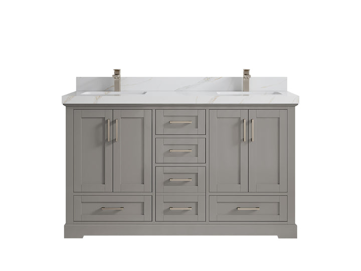 Boston 60 in. W x 22 in. D Double Sink Bathroom Vanity - photo 26