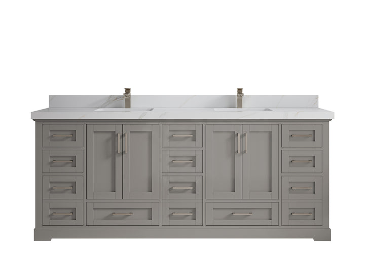 Boston 84 in. W x 22 in. D Double Sink Bathroom Vanity - photo 26