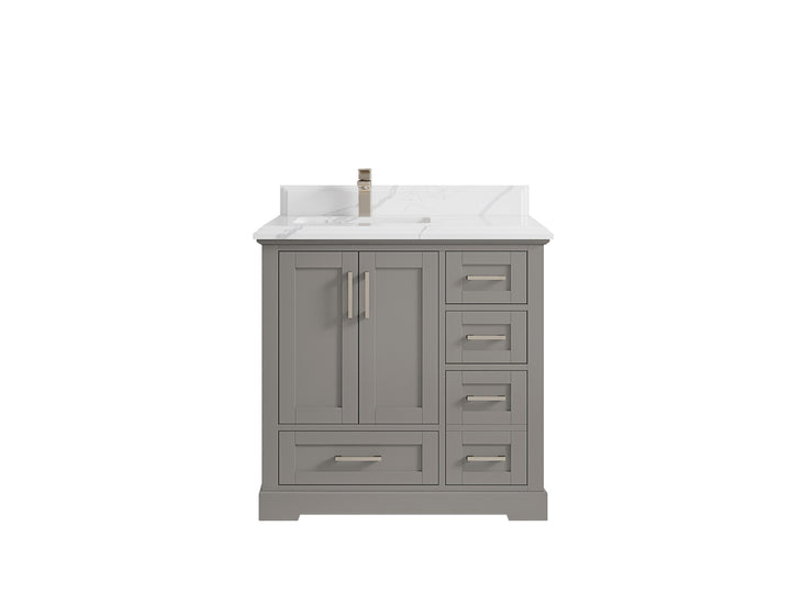 Boston 36 in. W x 22 in. D Left Offset Sink Bathroom Vanity - photo 44