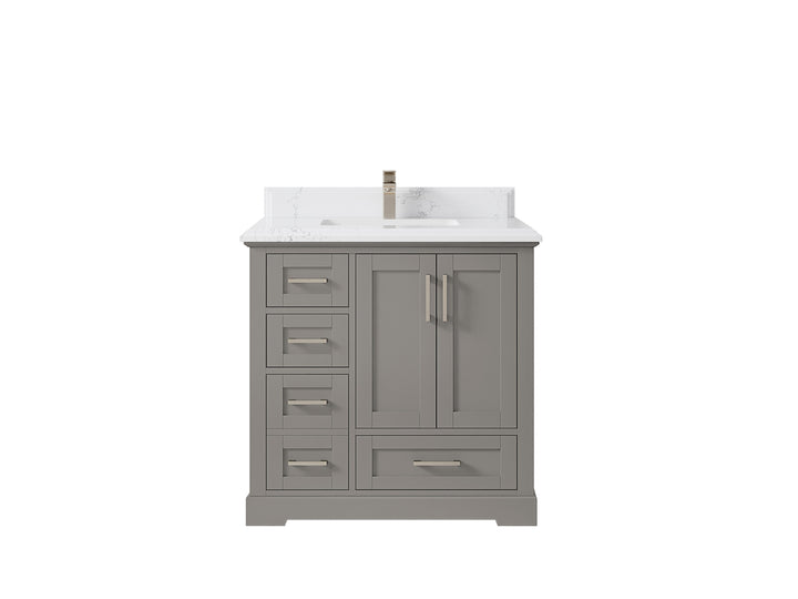 Boston 36" W x 22" D Center Sink Vanity for Modern Bathroom Spaces - photo 45