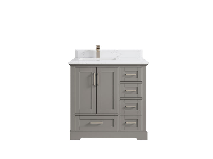 Boston 36 in. W x 22 in. D Left Offset Sink Bathroom Vanity - photo 46