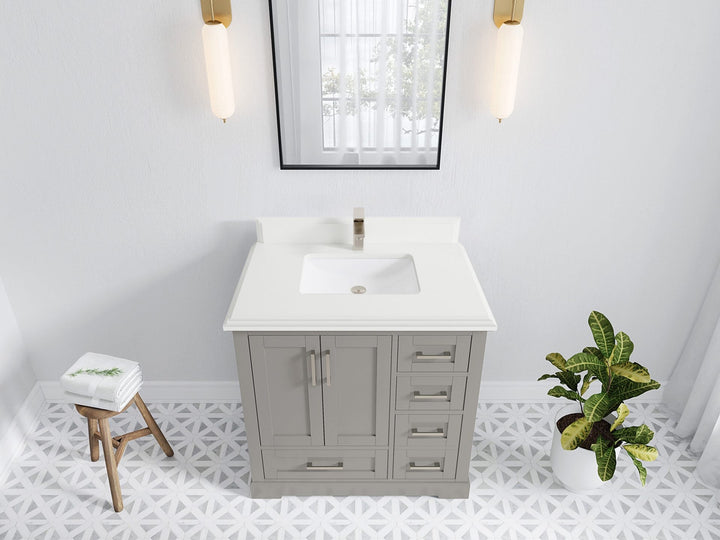 Boston 36 in. W x 22 in. D Center Sink Bathroom Vanity - photo 46