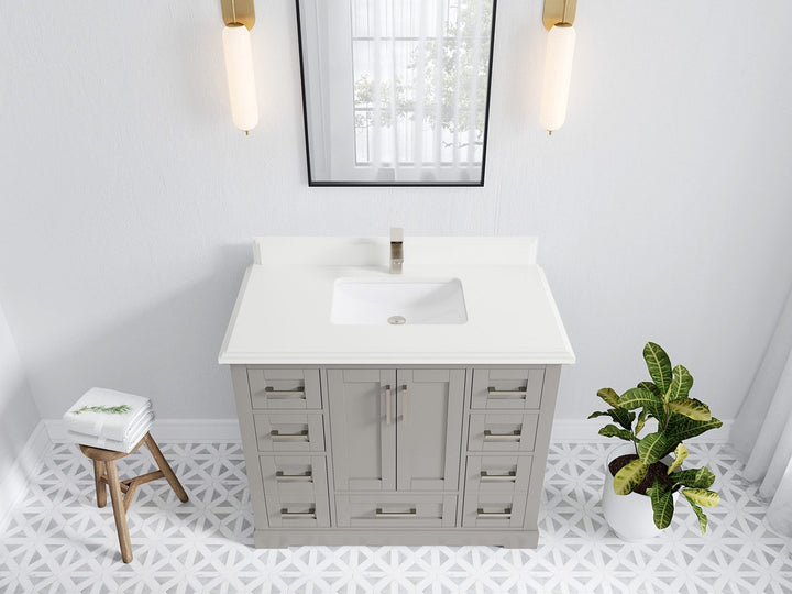 Boston 42 in. W x 22 in. D Single Sink Bathroom Vanity - photo 47