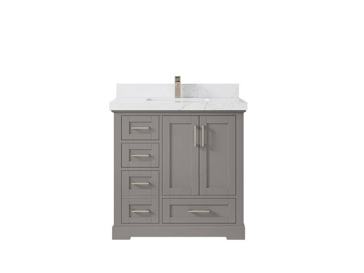 Boston 36" W x 22" D Center Sink Vanity for Modern Bathroom Spaces - photo 27
