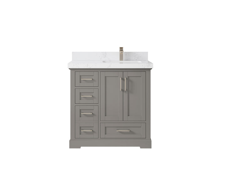 Boston 36 in. W x 22 in. D Right Offset Sink Bathroom Vanity - photo 28