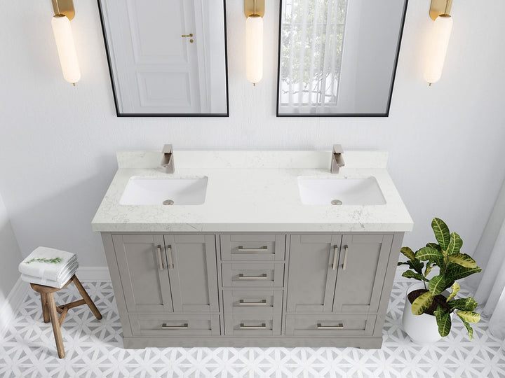 Boston 60 in. W x 22 in. D Double Sink Bathroom Vanity - photo 27
