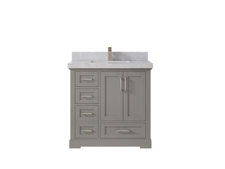 Boston 36" W x 22" D Center Sink Vanity for Modern Bathroom Spaces - photo 29