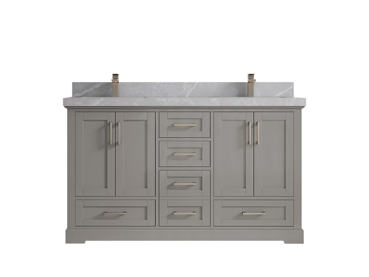Boston 60 in. W x 22 in. D Double Sink Bathroom Vanity - photo 30