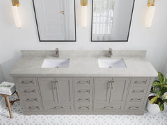 Boston 84 in. W x 22 in. D Double Sink Bathroom Vanity - photo 29