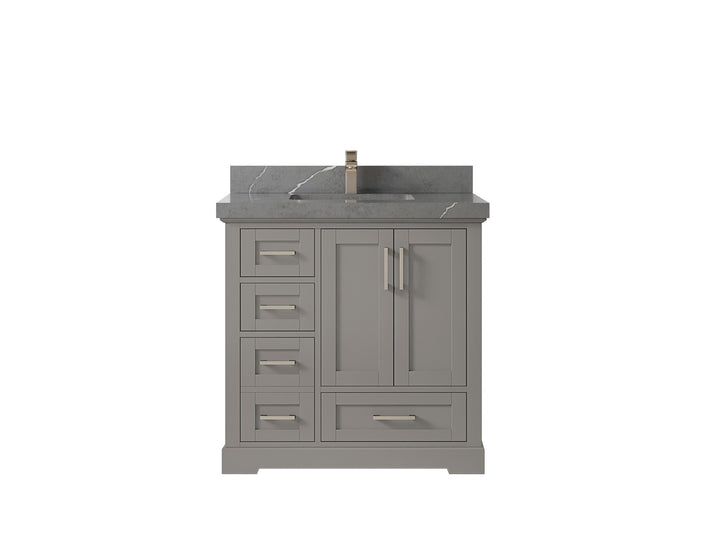 Boston 36" W x 22" D Center Sink Vanity for Modern Bathroom Spaces - photo 31