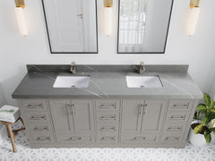 Boston 84 in. W x 22 in. D Double Sink Bathroom Vanity - photo 31