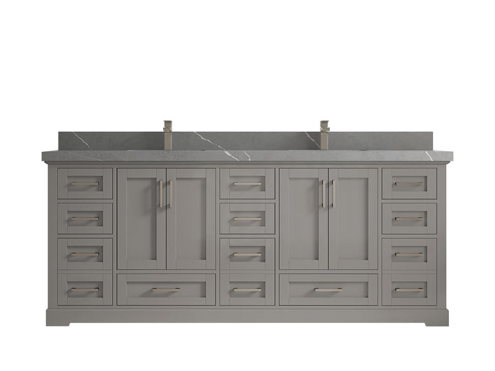 Boston 84 in. W x 22 in. D Double Sink Bathroom Vanity - photo 32