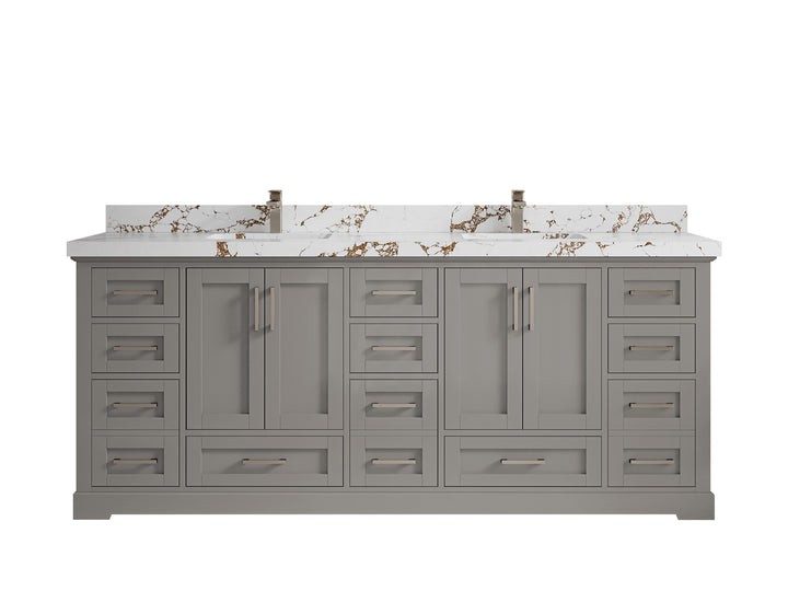 Boston 84 in. W x 22 in. D Double Sink Bathroom Vanity - photo 34