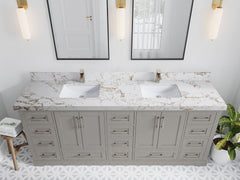 Boston 84 in. W x 22 in. D Double Sink Bathroom Vanity - photo 35