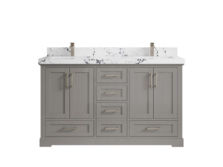 Boston 60 in. W x 22 in. D Double Sink Bathroom Vanity - photo 38