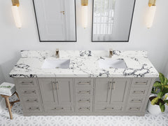 Boston 84 in. W x 22 in. D Double Sink Bathroom Vanity - photo 37