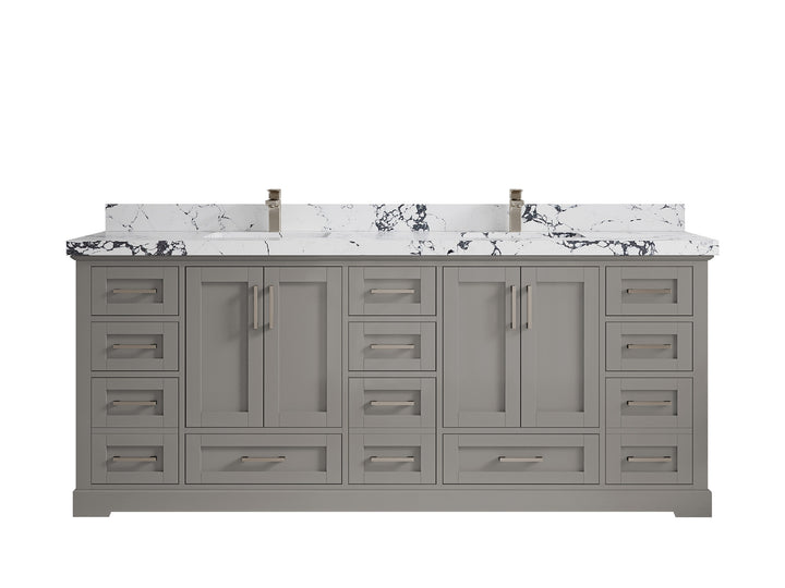 Boston 84 in. W x 22 in. D Double Sink Bathroom Vanity - photo 38