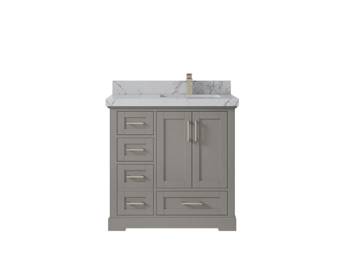 Boston 36 in. W x 22 in. D Right Offset Sink Bathroom Vanity - photo 40