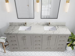 Boston 84 in. W x 22 in. D Double Sink Bathroom Vanity - photo 39