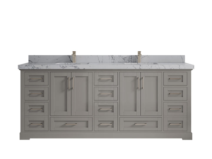 Boston 84 in. W x 22 in. D Double Sink Bathroom Vanity - photo 40