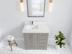 Boston 36 in. W x 22 in. D Left Offset Sink Bathroom Vanity - photo 41