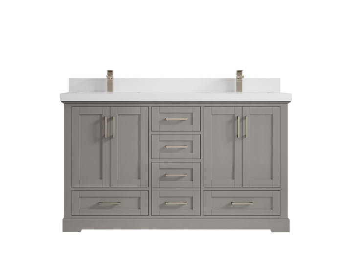 Boston 60 in. W x 22 in. D Double Sink Bathroom Vanity - photo 42