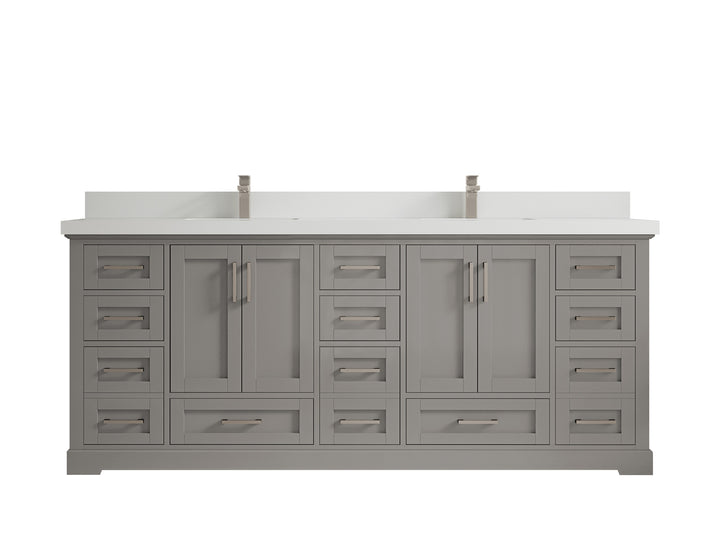 Boston 84 in. W x 22 in. D Double Sink Bathroom Vanity - photo 42